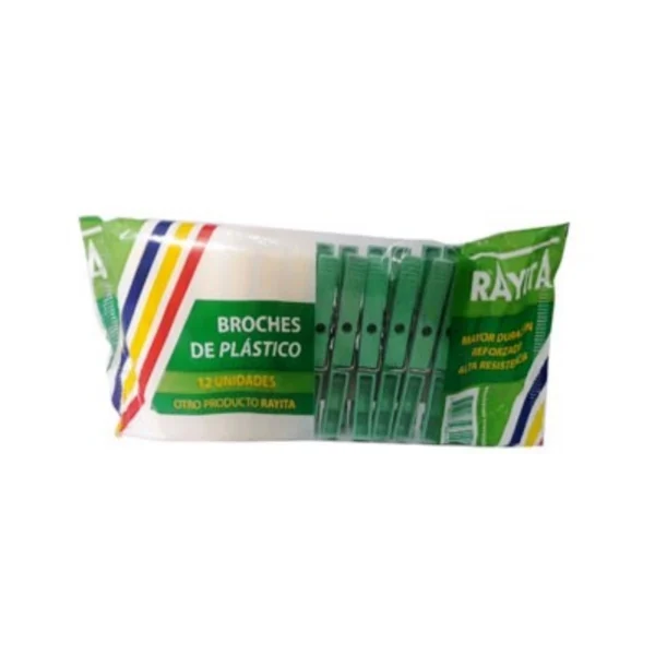 BROCHES DE PLÁSTICO RAYITA X12 UNIDADES