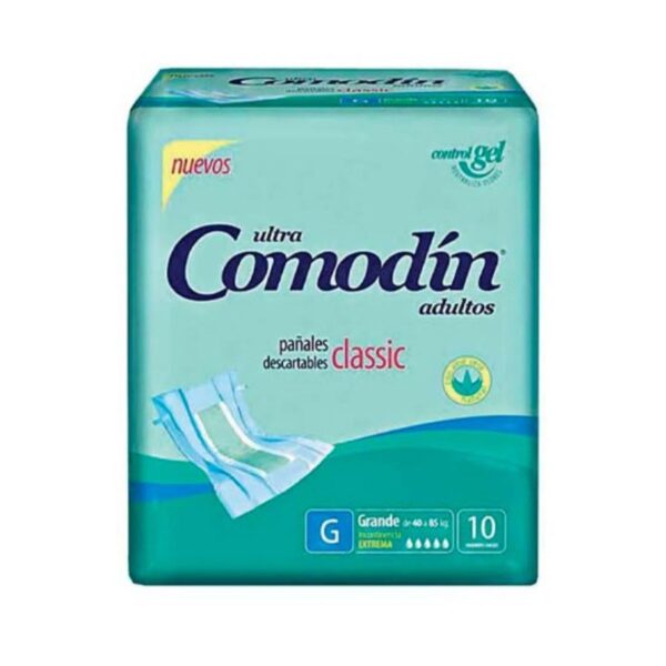PAÑALES CLASSIC ADULTOS COMODÍN G X10 UNIDADES