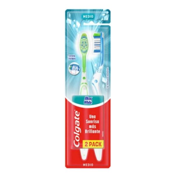 CEPILLO MAX WHITE COLGATE X2 UNIDADES