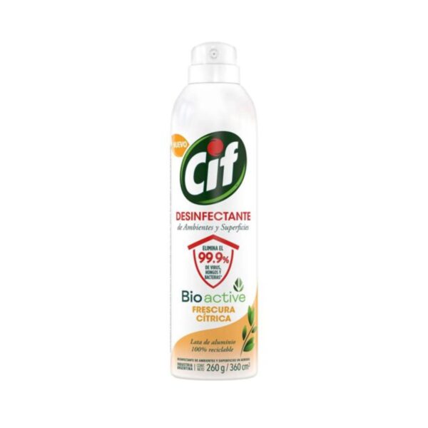 DESINFECTANTE AEROSOL FRESCURA CÍTRICA CIF x360 cc