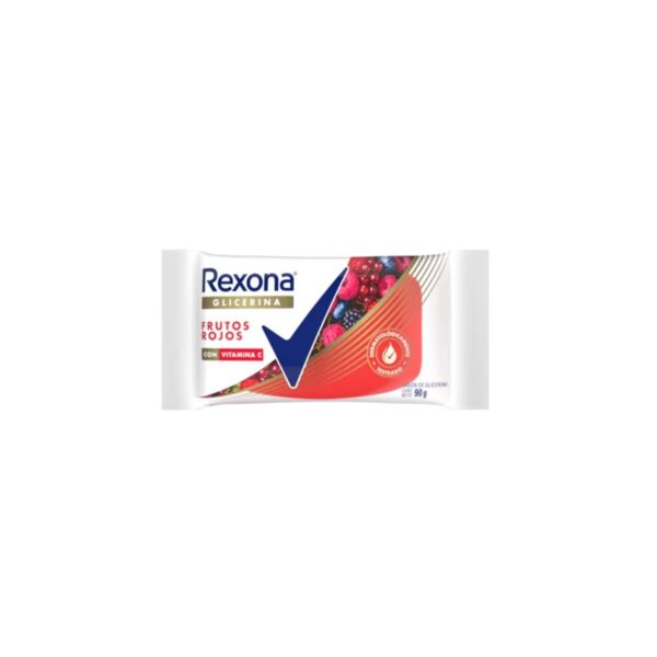JABÓN TOCADOR FRUTOS ROJOS CON GLICERINA REXONA x 90 g