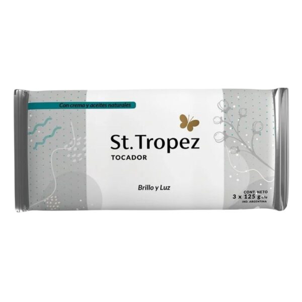 JABÓN TOCADOR BRILLO Y LUZ ST.TROPEZ 3 x 125 g