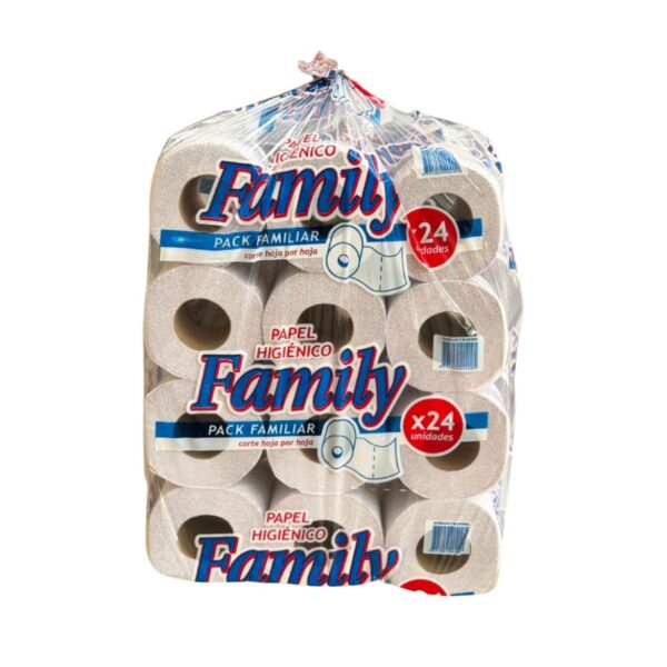 PAPEL HIGIÉNICO DESNUDO FAMILY X24 ROLLOS x 50 mts