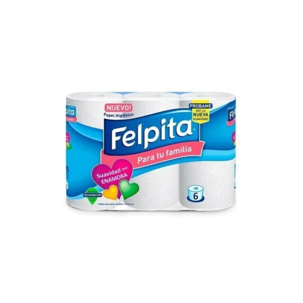 PAPEL HIGIÉNICO FELPITA X6 ROLLOS x 30 mts