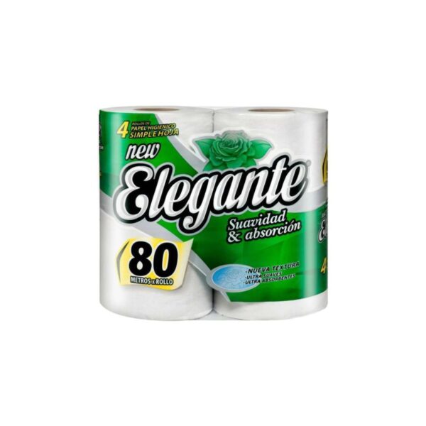 PAPEL HIGIÉNICO PREMIUM MAX ELEGANTE X4 ROLLOS x 80 mts