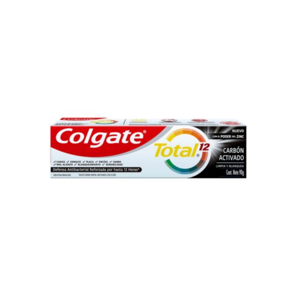 PASTA DENTAL TOTAL 12 CARBÓN ACTIVADO x90 g