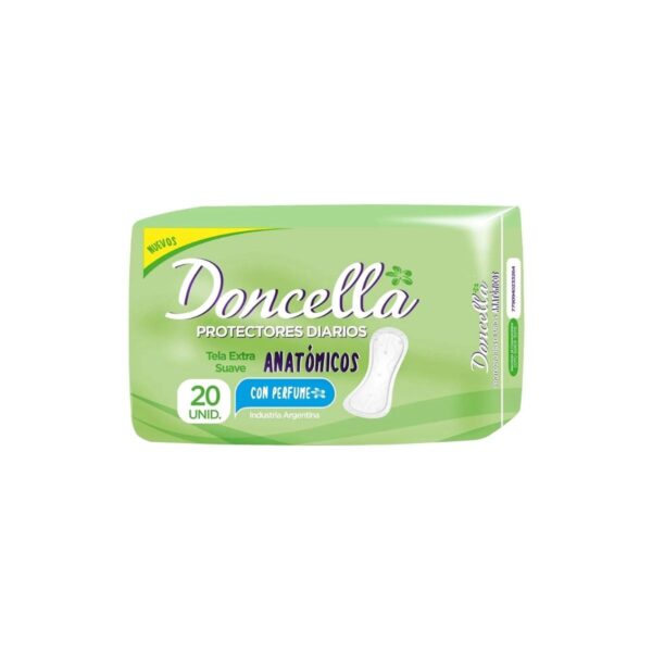 PROTECTORES DIARIOS ANATÓMICOS CON PERFUME DONCELLA X20 UNIDADES