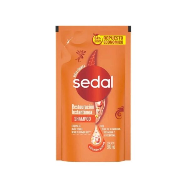 SHAMPOO RESTAURACIÓN INSTANTÁNEA SEDAL REPUESTO x300 ml