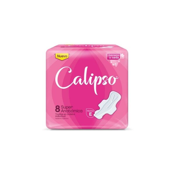 TOALLAS FEMENINAS ANATÓMICA CALIPSO X8 UNIDADES