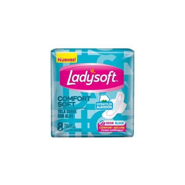 TOALLAS FEMENINAS COMFORT SOFT LADYSOFT X8 UNIDADES