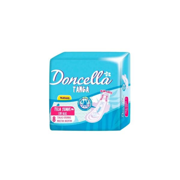 TOALLAS FEMENINAS TANGA DONCELLA X8 UNIDADES