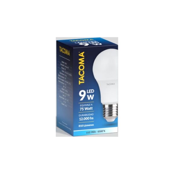 TACOMA LAMPARA BULBO 9W A60 FRIA (20)