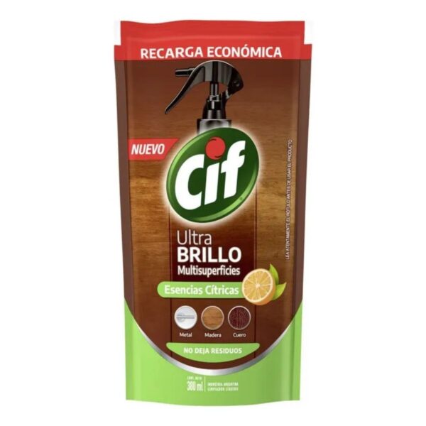 CIF D/PACK ULTRA BRILLO CITRICAS X380ML(15)