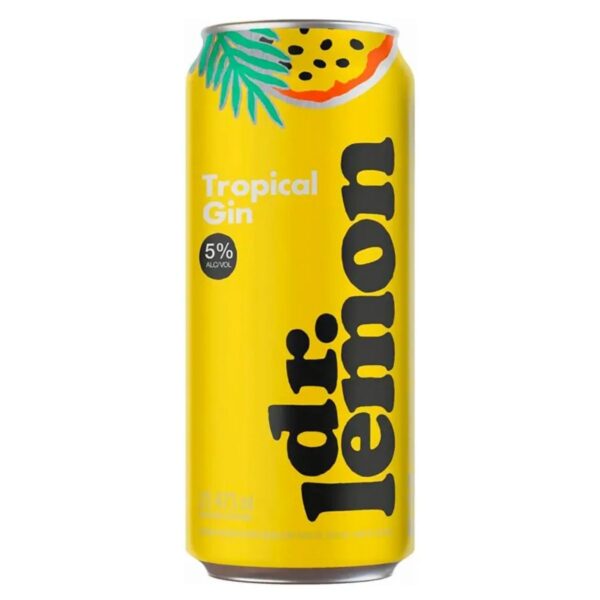 DR LEMON LATA TROPICAL GIN X473ML