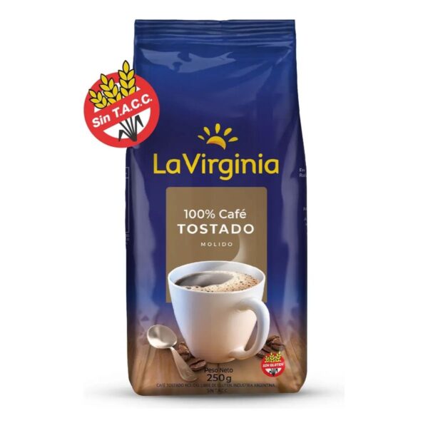 CAFE LA VIRGINIA MOLIDO TOSTADO X250G.