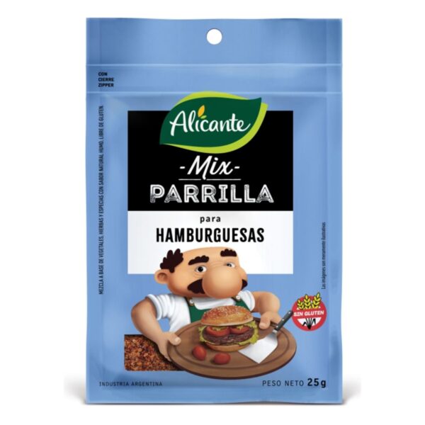 ALICANTE MIX PARRILLA HAMBURGUESAS X25G