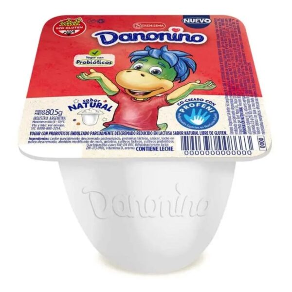 DANONINO YOGUR NATURAL X80,5g