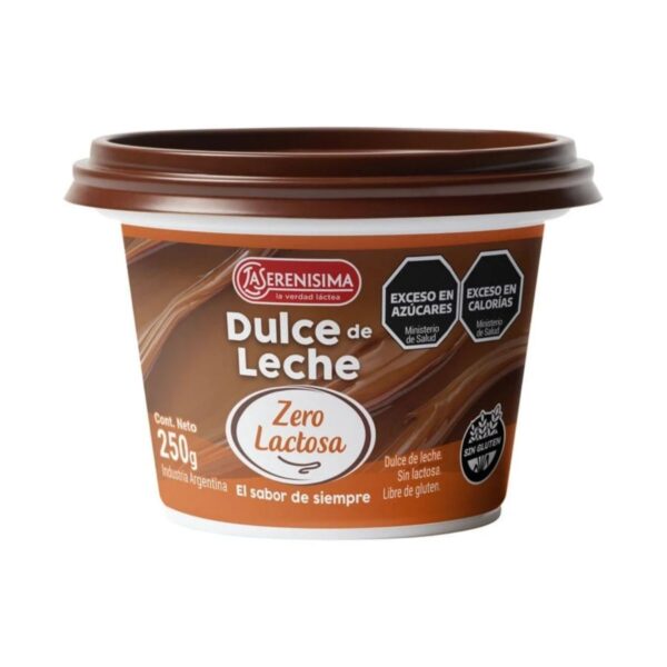 DULCE DE LECHE LASERENISIMA X250G ZERO LACTOSA