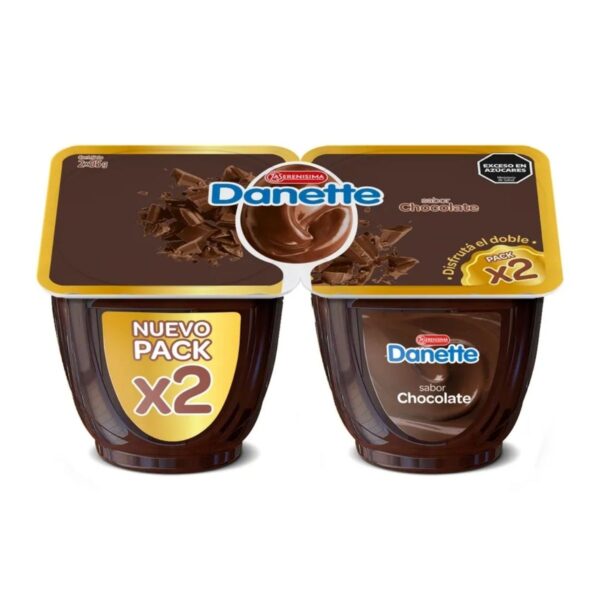 DANETTE POSTRE X190G CHOCOLATE PACK X2