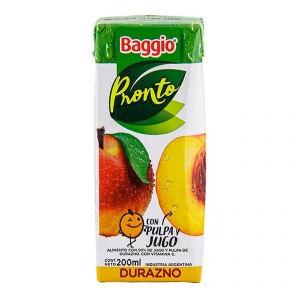 BAGGIO PRONTO DURAZNO X200ML