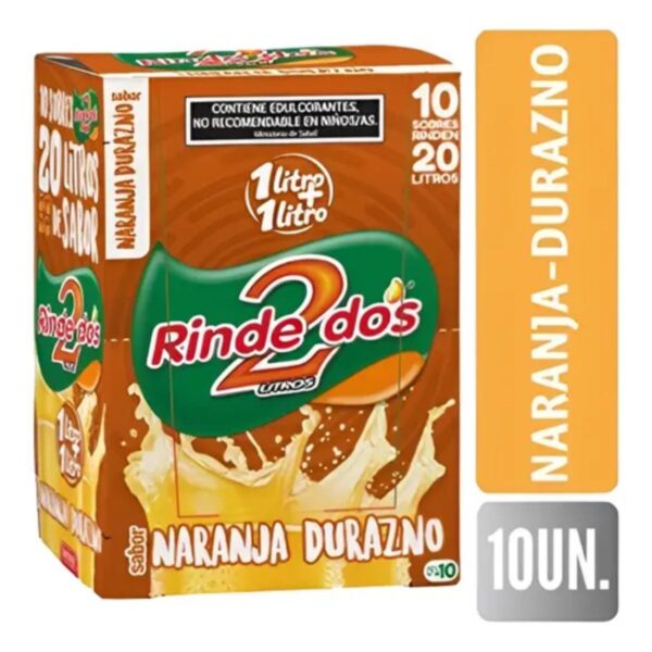 JUGO RINDE 2 NARANJA-DURAZNO X10S(24)