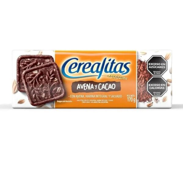 GALLETA CEREALITAS AVENA  Y CACCAO X170G