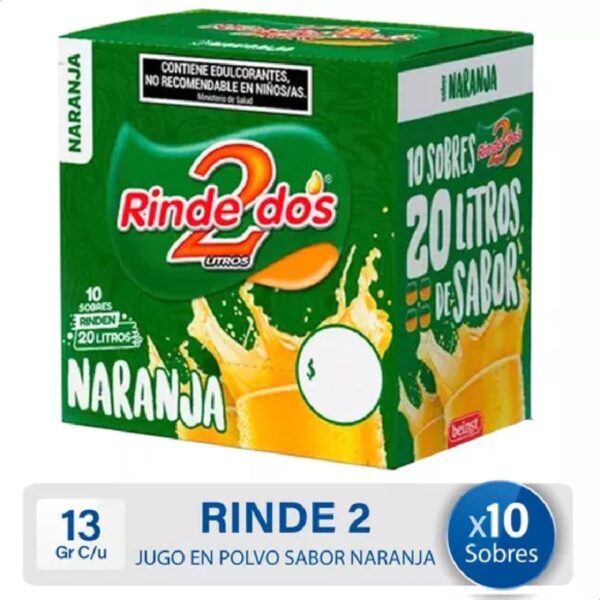 JUGO RINDE 2 NARANJA X10S.(24).