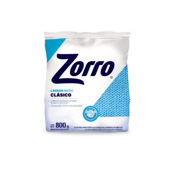 JABON ZORRO POLVO CLASICO MATIC X800G (20)