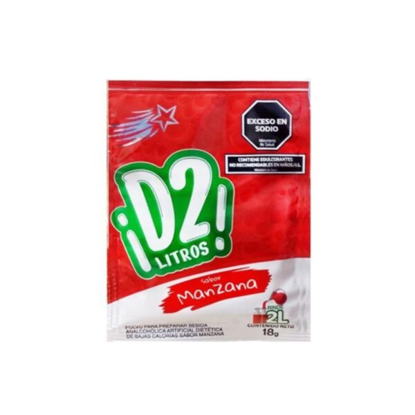 JUGO D2 RINDE 2L MANZANA X18G