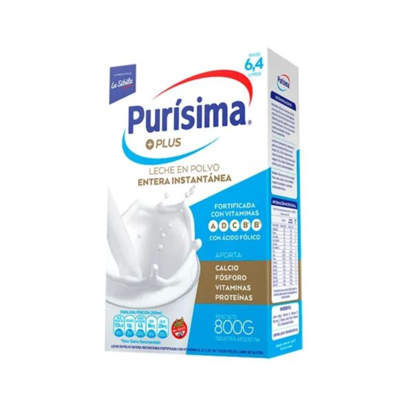LECHE EN POLVO PURISIMA X800G ENTERA PLUS (12)