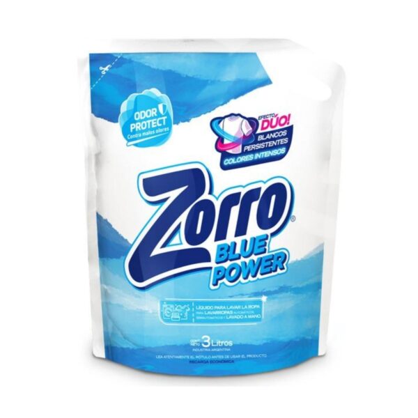 JABON ZORRO X3L PLUS BLUE POWER MANO(4)CTE