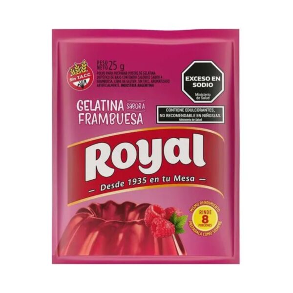 GELATINA ROYAL FRAMBUESA X25G