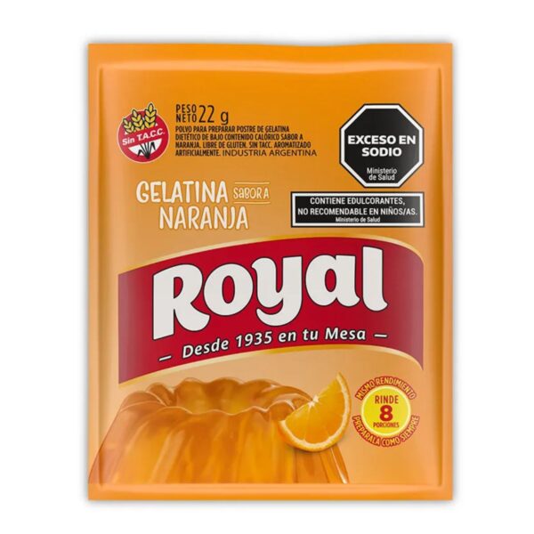 GELATINA ROYAL NARANJA X22G