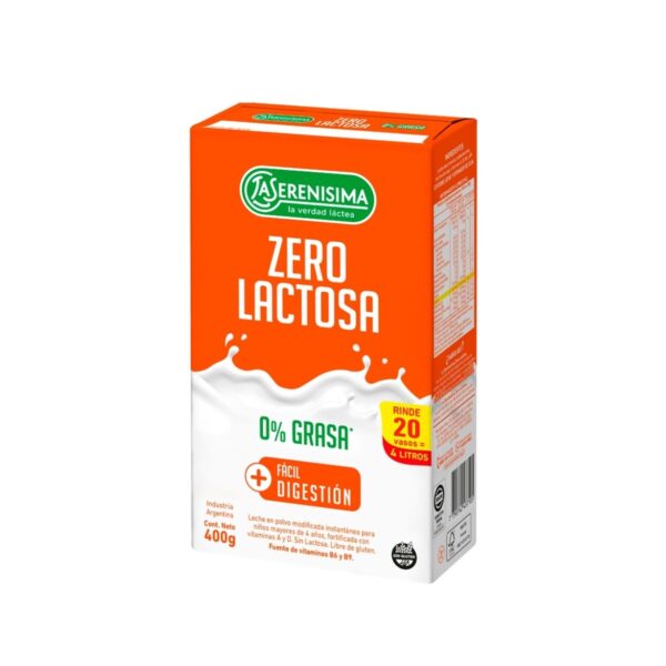 LECHE LASERENISIMA ZERO LACTOSA X400G,(10)