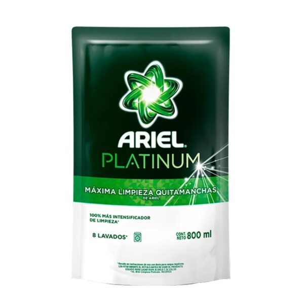JABON ARIEL PLATINUM QUITAM. X800ML,(12)