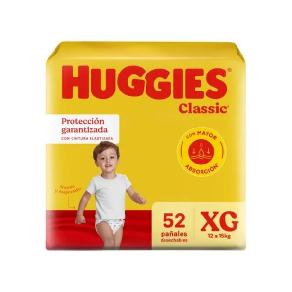 PAÑAL HUGGIES CLASSIC XXXG 52PÑ.