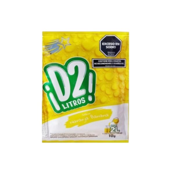 JUGO D2 RINDE 2L NARANJA-BANANA X18G