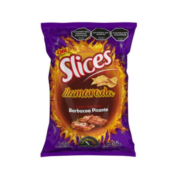 PAPAS SLICES X65G BARBACOA PICANTE