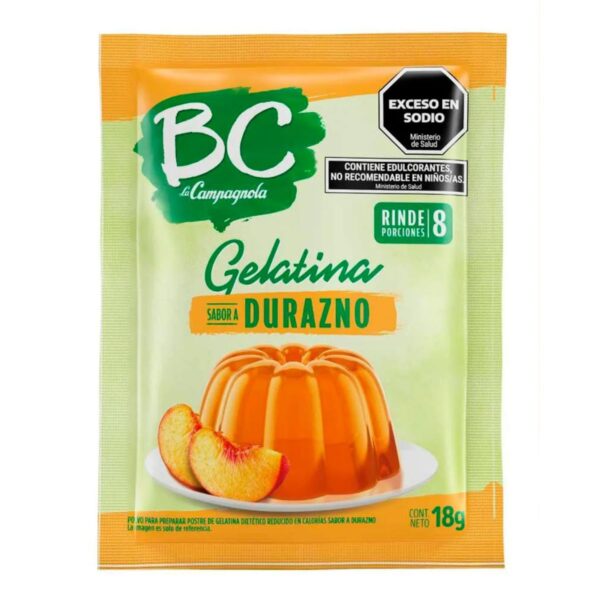 GELATINA BC DURAZNO X18G..(48)