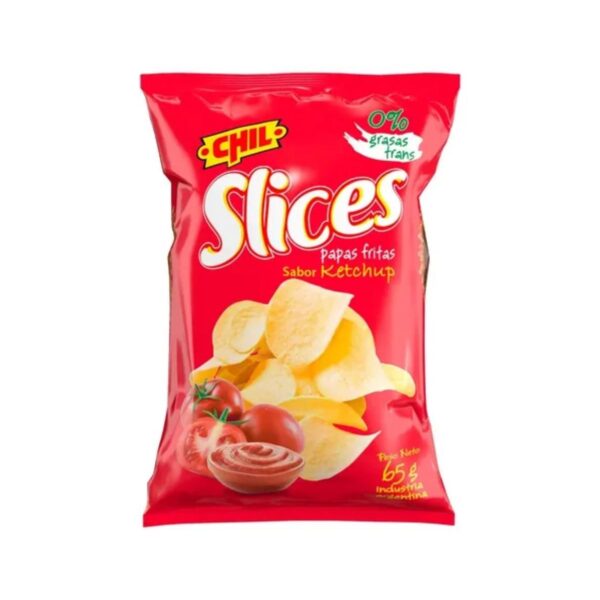 PAPAS SLICES KETCHUP X65G(24)