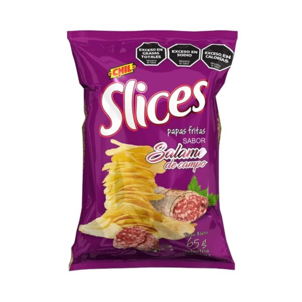 PAPAS SLICES SALAME X65G(24)