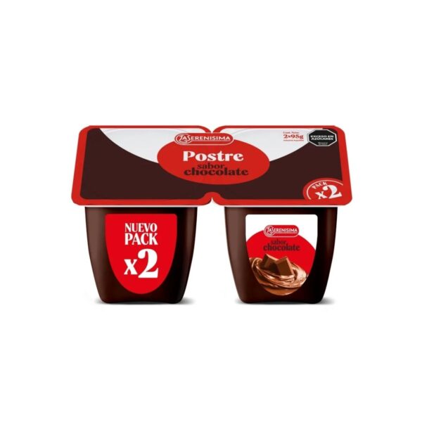 POSTRE LASERENISIMA X190G CHOCOLATE PACK X2..