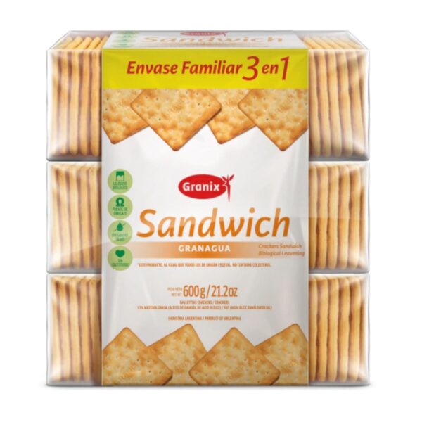 GRANIX SANDWICH GRANAGUA X3 600G(8) NRJA