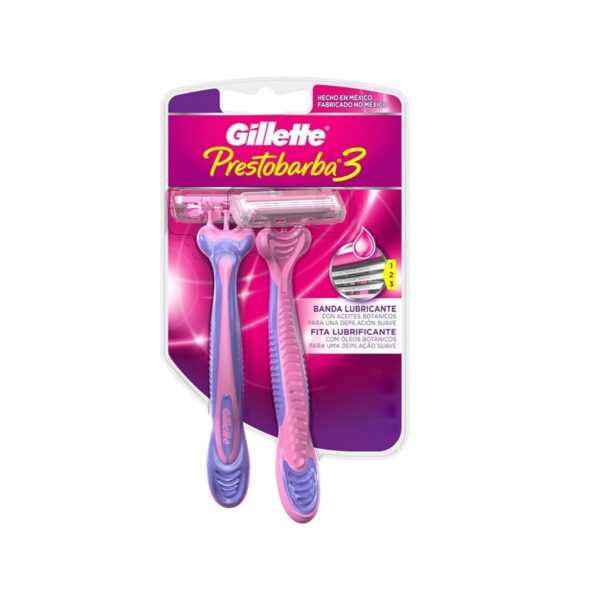 GILLETTE PRESTOBARBA 3 WOM X2U