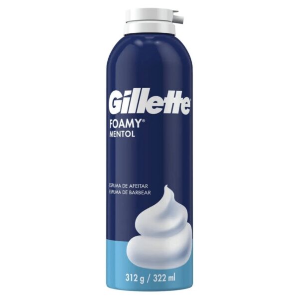 GILLETTE ESPUMA MENTOL P/AFEITAR X312G