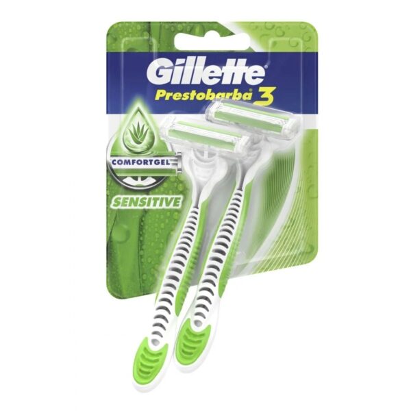 GILLETTE PRESTOBARBA SENSITIVE CONT 2U