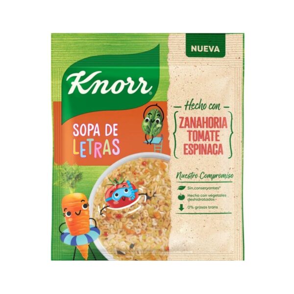 SOPA KNORR FIDEOS DE LETRAS X107,5G(10)