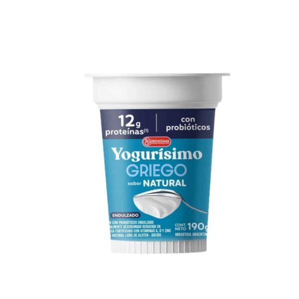 YOGURISIMO GRIEGO NATURAL X190ML.