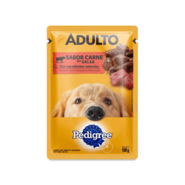 PEDIGREE ADULTO SABOR CARNE EN SALSA X100G (12)