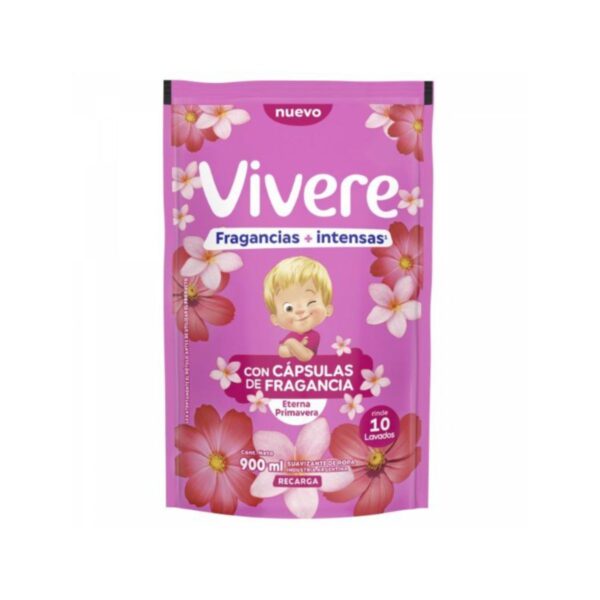 SUAVIZANTE VIVERE X900ML C/CÁPSULAS DE FRAGANCIA